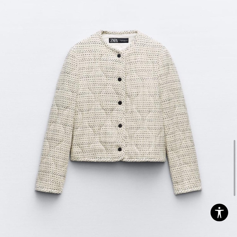 ZARA QUILTED TEXTURED JACKET